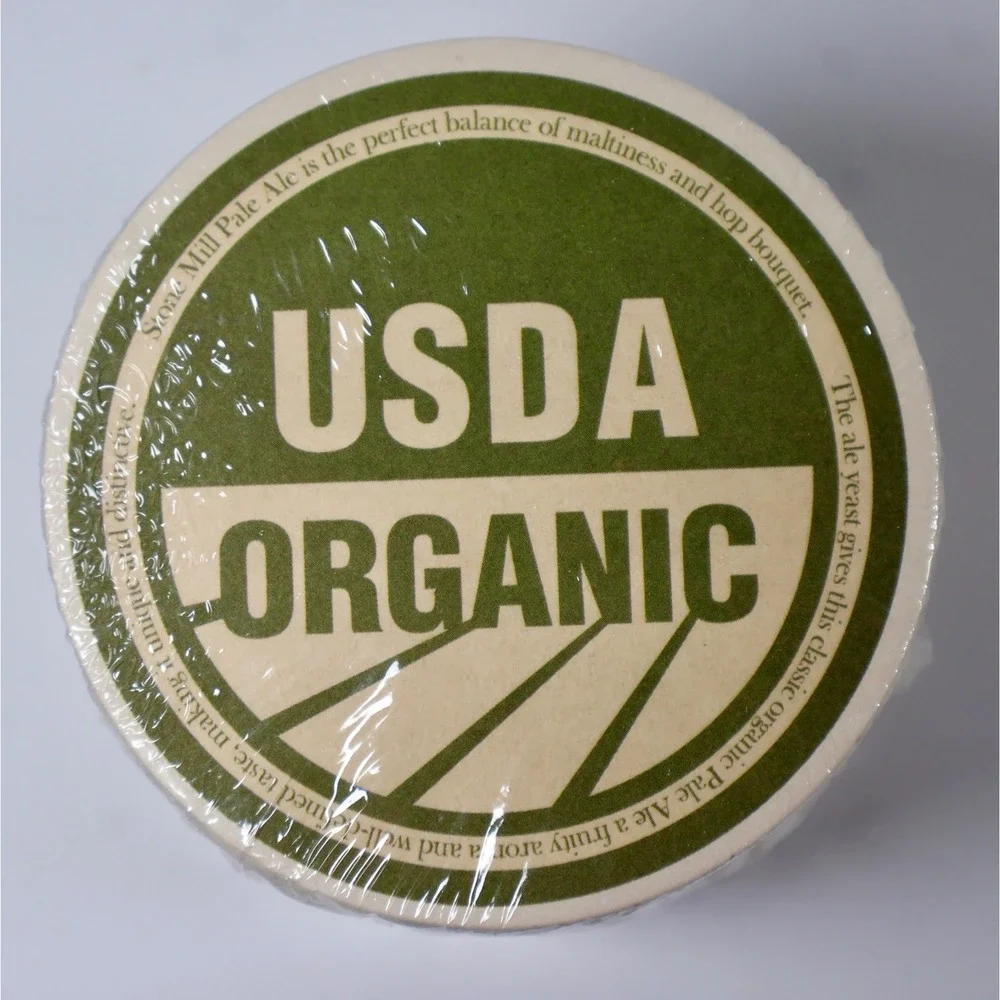 STONE‎ MILL Pale Ale Beer Coasters Organic USDA Barware Drink Coasters Vintage